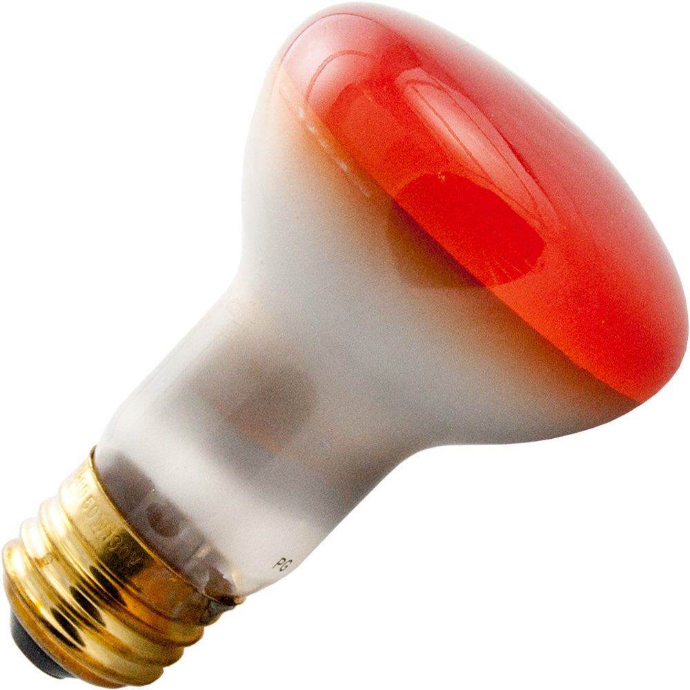 Satco 50R20/A - 50W R20 Incandescent - Flood - Amber Light