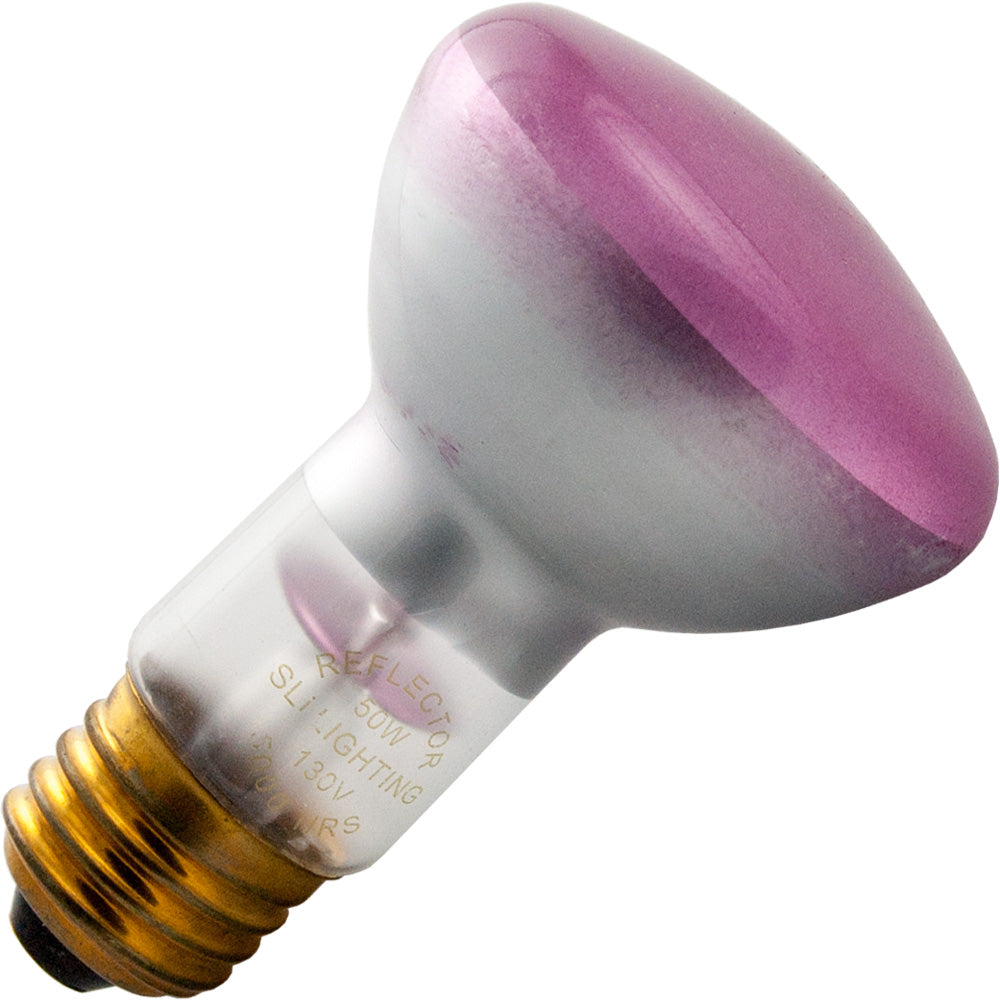 SLI Lighting 50R20/P-130V - 50W R20 Incandescent - Flood - Pink Light