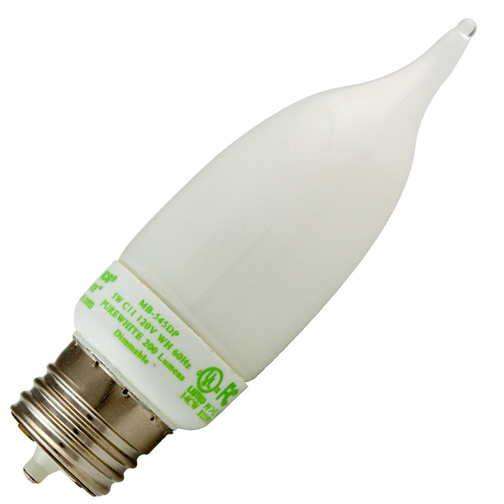 5W C11 WH PH Cold Cathode CFL Bent Tip
