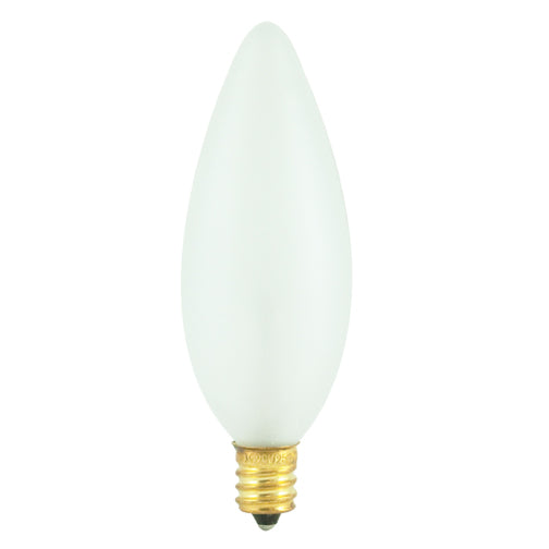 Bulbrite 60CTF/32/2 60W B10 Torpedo Chandelier Bulb - E12 Base - Frost