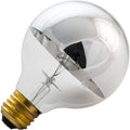 60W 120V G25 Incandescent - Globe - Chrome Half Dome - Medium Base