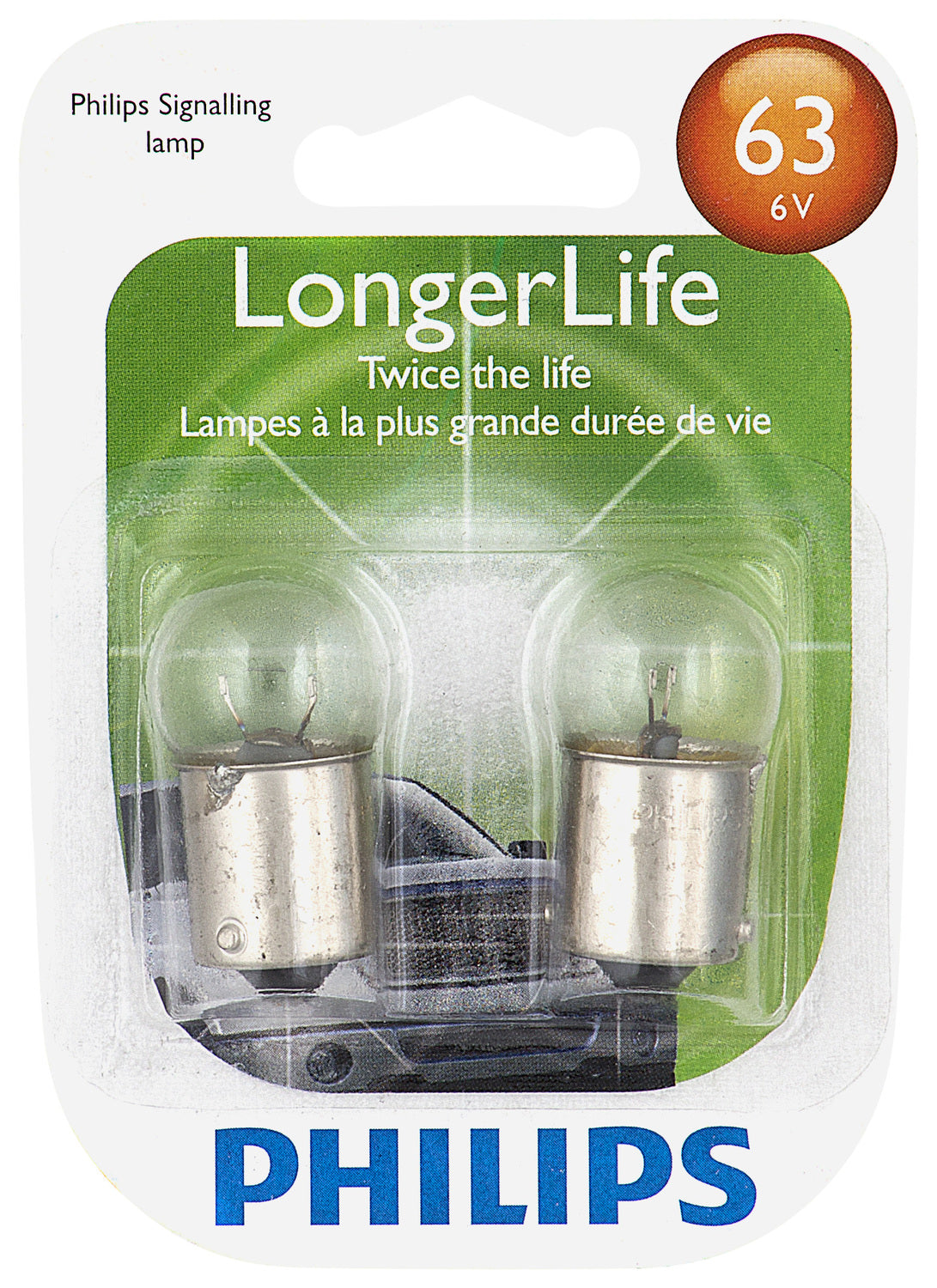 63LL Long Life Bulb (2 Pack) | Philips 63LLB2