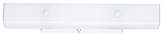 Westinghouse 6642400 4 Light Wall w/Outlet White Finish Base w/ White Ceramic Glass
