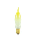 Bulbrite 7.5CFFY/15/3 7.5W CA5 Flame Tip Chandelier Bulb - E12 Base - Yellow