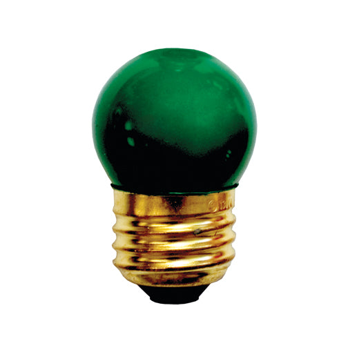 Bulbrite 7.5S11G 7.5W Dimmable S11 Night Light Replacement Bulb - E26 Base - Green