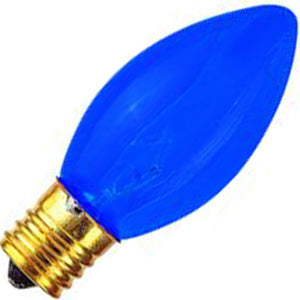 7C9/TB Bulb - 7W C9 Incandescent - Transparent Blue