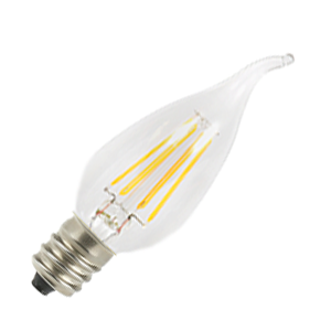Sylvania 79611 | 5W Filament LED - 60W Equal - B10 - Candelabra Base - 2700K - 2 Pack