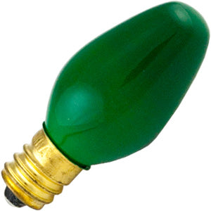 7C7/G Bulb 7W 120V Green Incandescent Candelabra