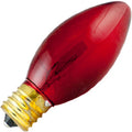 Bulbrite 7C9TR Bulb | 7W 120V C9 Transparent Red E17 Base