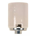 Satco 80-1378 Porcelain Mogul Socket w/Metal 1/4 IPS, SS Cap, Wireway, Screw Shell, 1500W, 600V