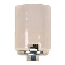 Satco 80-1378 Porcelain Mogul Socket w/Metal 1/4 IPS, SS Cap, Wireway, Screw Shell, 1500W, 600V