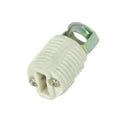 Satco 80-1582 Threaded G9 Porcelain Socket, Push-In Terminals, Double Leg, 660W, 250V
