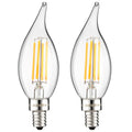Sunlite LED Vintage Chandelier 4W (40W Equal) E12 Base Warm White - 2 Pack