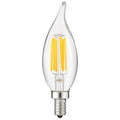 Sunlite CFC/LED/AQ/6W/E12/D/CL/27K LED Antique 6W Chandelier Med Base 2700K Soft White 6/Pk