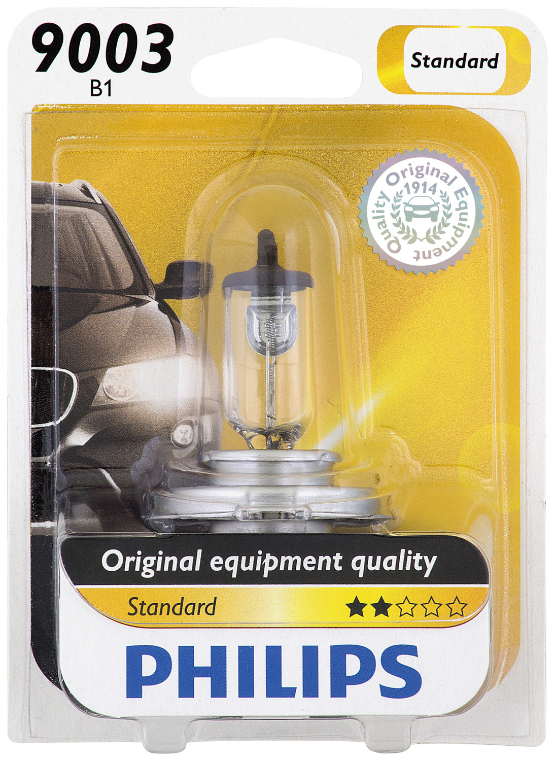 Standard 9003 / H4 (HB2) Halogen Headlamp Bulb | Philips 9003B1