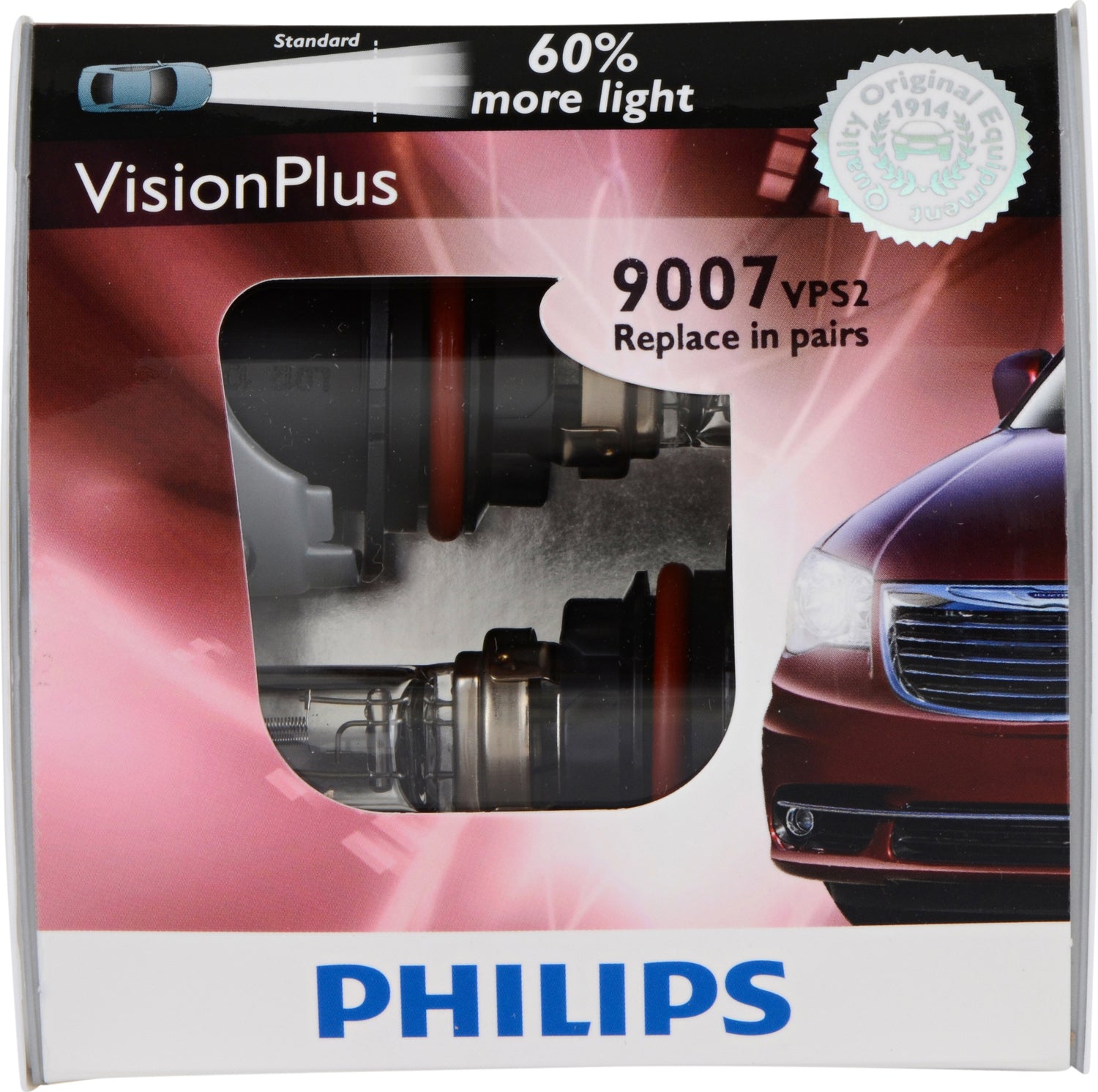 9007 (HB5) VisionPlus Bulb (2 Pack) | Philips 9007VPS2