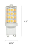 DVL G9 5.6W 3000K 600 Lumen LED lamp G9 Base