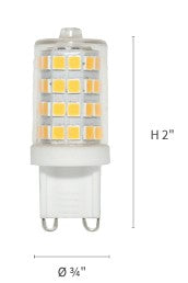 DVL G9 5.6W 3000K 600 Lumen LED lamp G9 Base