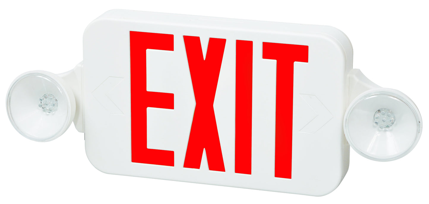 Fulham FHEC30WR | FireHorse Exit & Emergency Light Combo Mini LED White Housing Red Letters