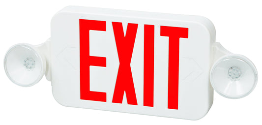Fulham FHEC30WR | FireHorse Exit & Emergency Light Combo Mini LED White Housing Red Letters