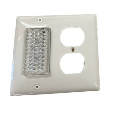 Lion 12-01-19-23-WL | SmartLite for Single Duplex White Wallplate White Lens