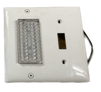 Lion 12-01-20-23-WL | SmartLite for Single Toggle White Wallplate White Lens