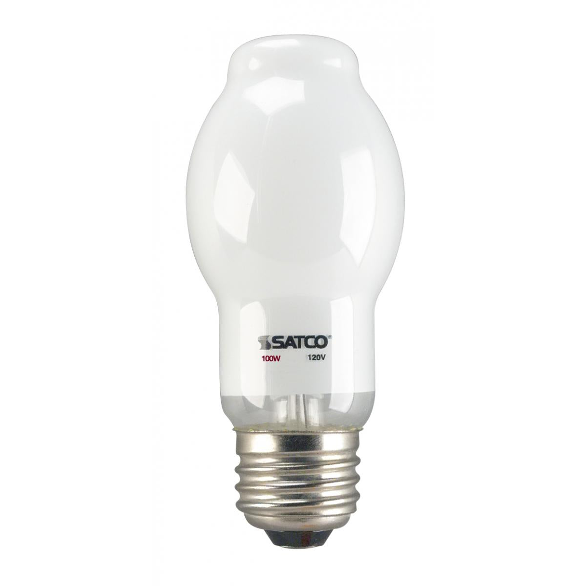 Satco 100W Medium base BT15 Halogen 120V - White Finish