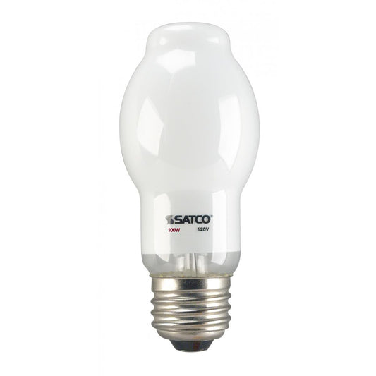 Satco 100W Medium base BT15 Halogen 120V - White Finish