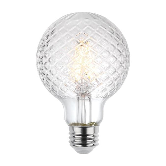 Westinghouse 5.5W G25 Cut Glass Filament LED Dimmable Clear 3000K E26 (Medium) Base, 120 Volt