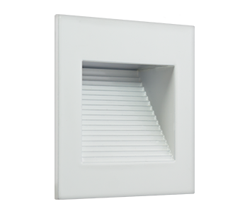 American Lighting SQ-1-WH LED Inner Square Step Light 120V 1W 3000 K Matte White cETLus