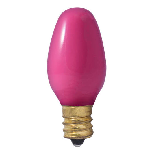 Bulbrite 7C7P | 7W C7 CERAMIC PINK E12 120V