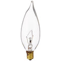 Bulbrite B60CFC 60W CA10 Flame TIp Chandelier Bulb - E12 Base - 2-Pack