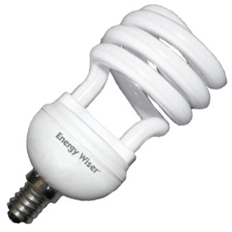 12W CFL - 50W Equal - Warm White Light - Candelabra Base