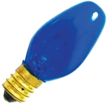 Bulbrite - 5W Incandescent - C7 - Transparent Blue - Candelabra Base