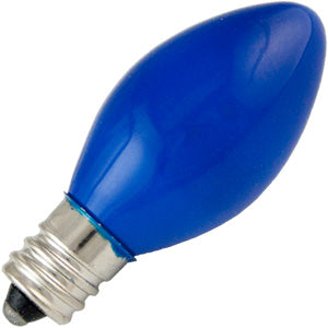 C7/B - 5W C7 Incandescent - Blue Light - Candelabra Base 25/Pk