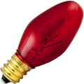 Bulbrite 5C7TR Bulb | 5W 120V C7 E12 Base Transparent Red