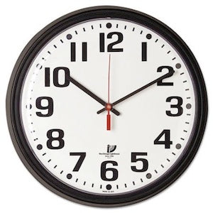 Chicago Lighthouse 67700000 - Bold Quartz Contract Clock, 13-3/4 Inch, Black