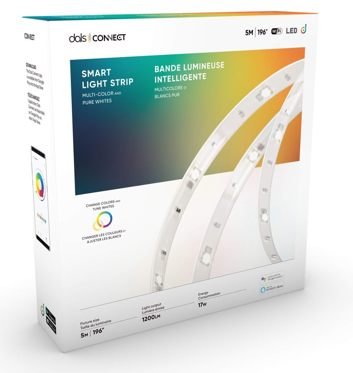 Dals RGB WI-FI 5M Tape Light With Hand Held Controller - SM-TAP5M