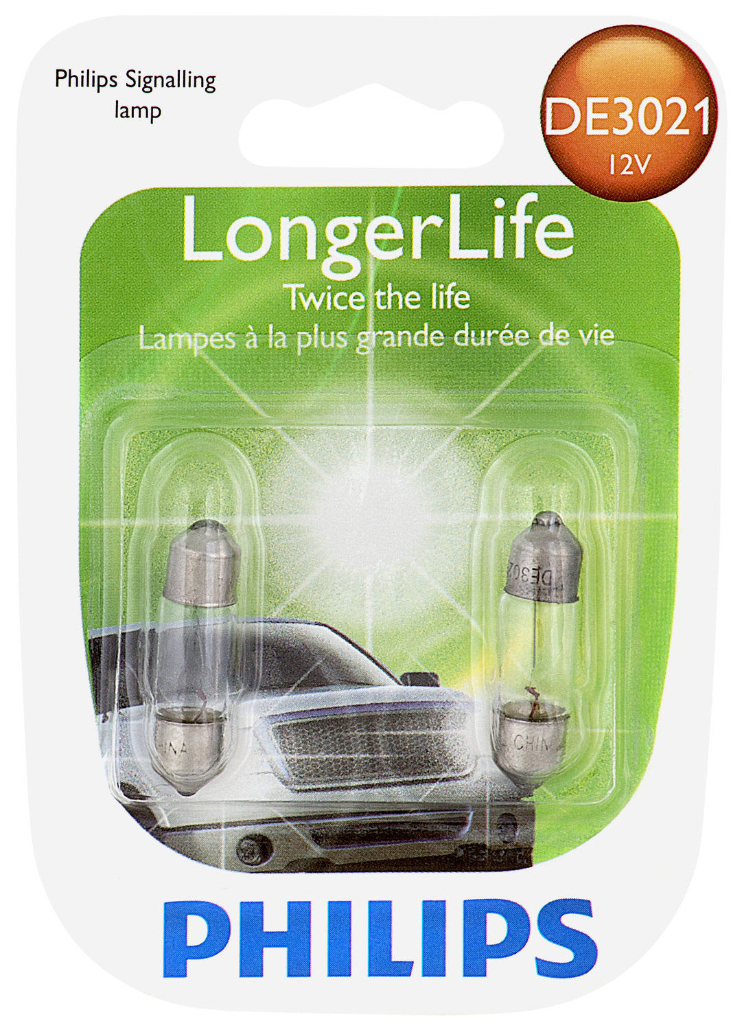 Philips DE3021LL Long Life Auto Bulb (2 Pack)