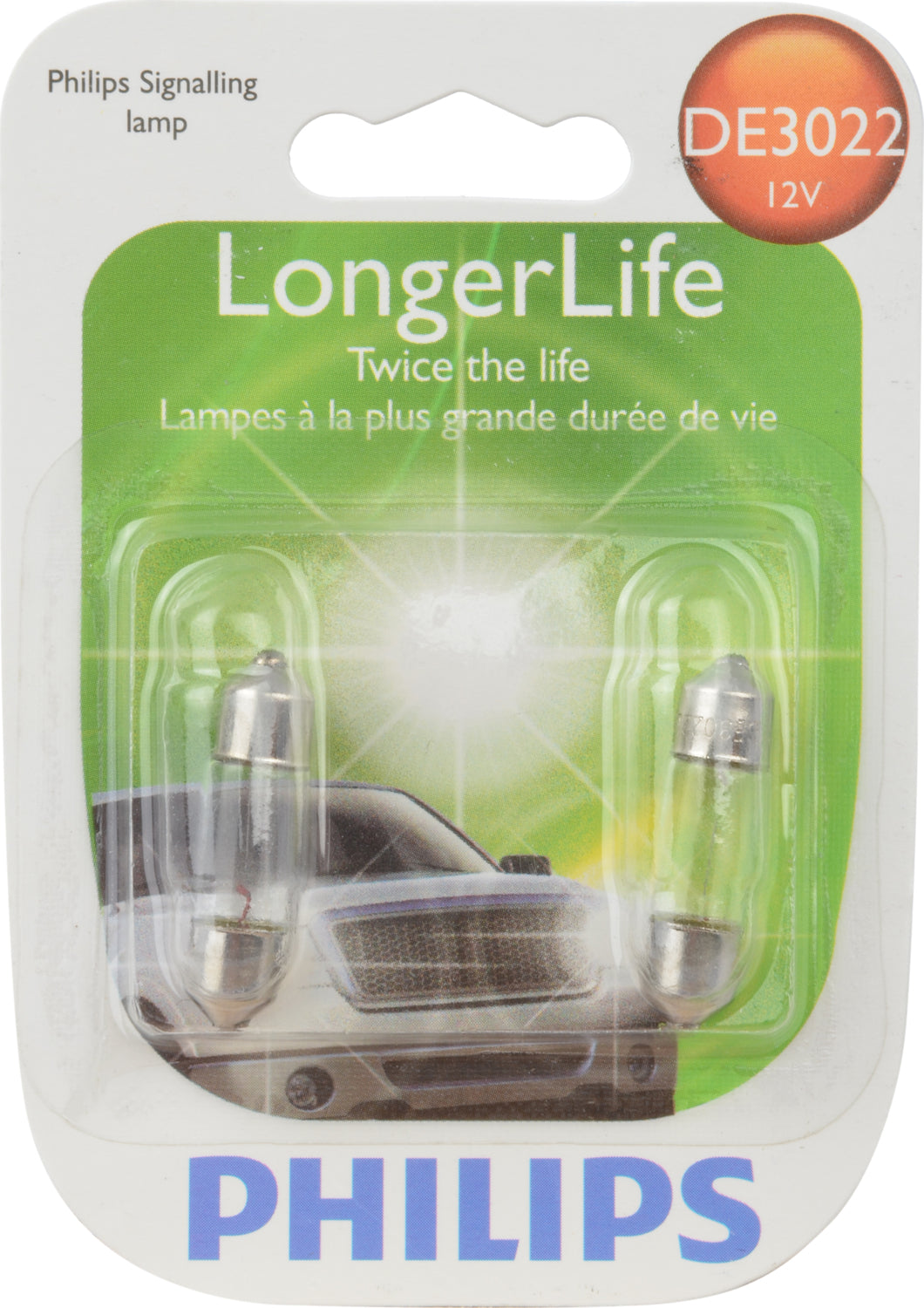 Philips DE3022LL Long Life Auto Bulb (2 Pack)
