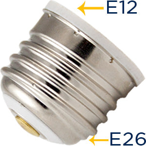 Converts E26 Medium Socket to E12 Candelabra Socket