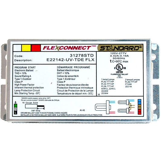 Standard PLT26W PLC26W 2D21W PLL27W PLT42W PLT32W 2D38W 2D28W FC9T5 FC12T5 Electronic Ballast