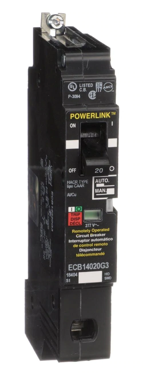 Square D 20A Single pole bolt-on Breaker ECB14020G3