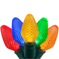 C7 LED String Lights - Multi Color - 50 Lites - 35' String - Green Wire Cord
