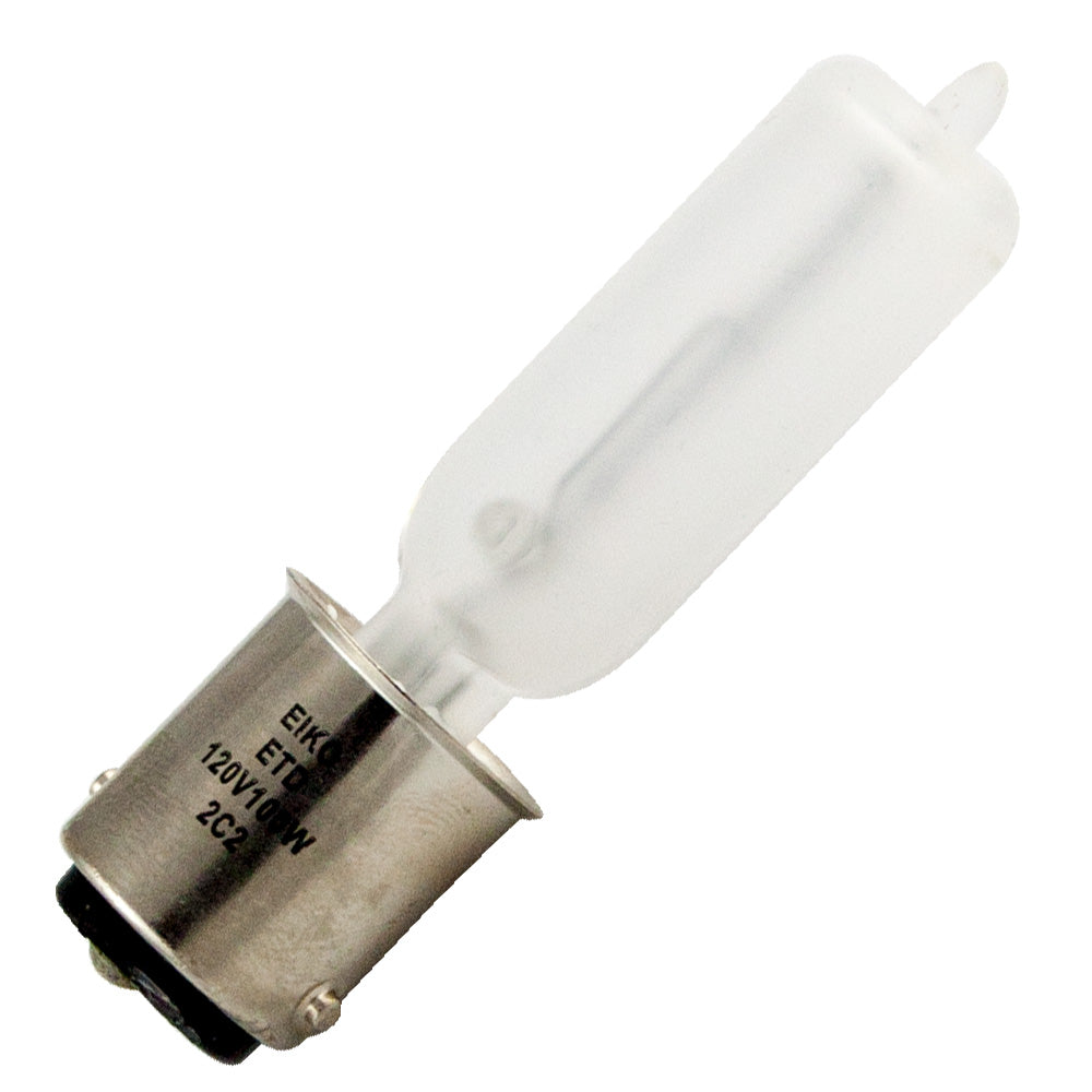 Eiko ETD Bulb | 100W 120V T4 Double Contact Candelabra Bayonet Base