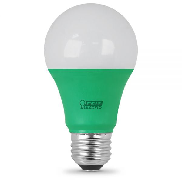 Feit A19/G/10KLED | LED Green Color, A-Shape 10 Year , 11K Party Bulb