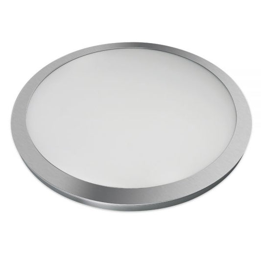 Feit 74045 | LED 13" Ultra Slim Round Flat Panel, Edge-Lit Design, Flush Mount, Nickel Trim