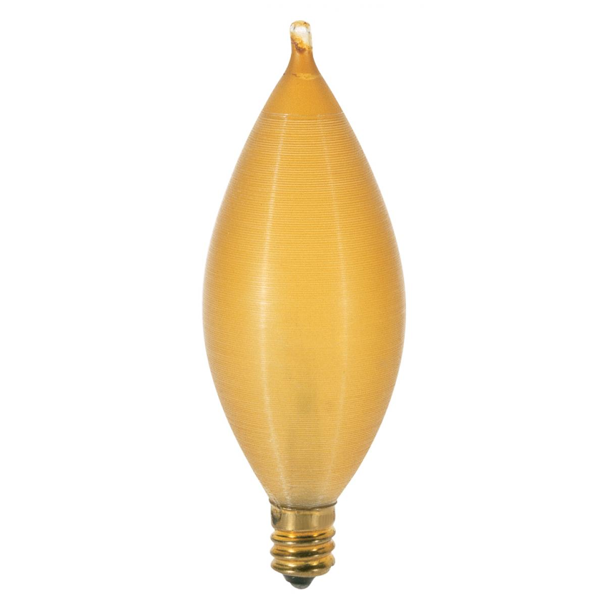 25W FLAME AMBER SPUN Candle Base 130V - CL125