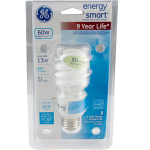 CFI SPIRAL 13W 2700K T2 10/PK - GE