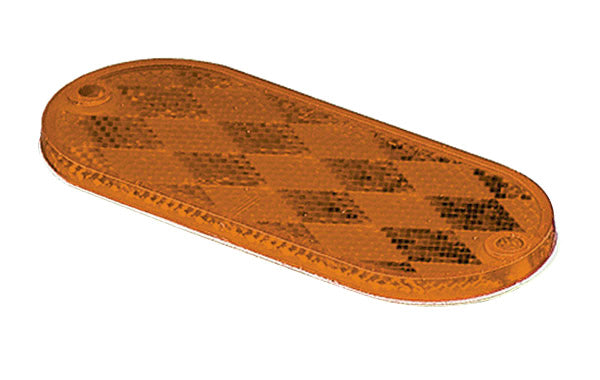 Grote 41033 | REFLECTOR, Yellow, OVAL STICK-ON/SCREW MOUNTABLE